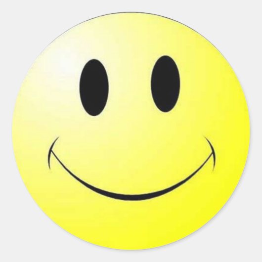 lächelnd runder aufkleber (Vorderseite)