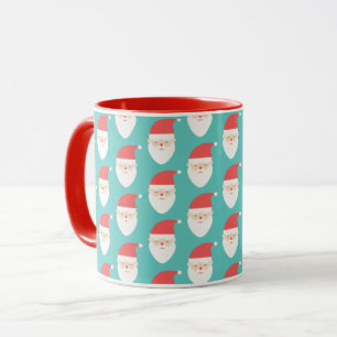 Lächelnd Santa Claus Muster drucken Tasse