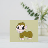Lächelnd Schimpanse Postkarte (Stehend Vorderseite)
