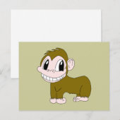 Lächelnd Schimpanse Postkarte (Vorne/Hinten)