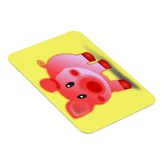 Lächelnd Schweine Magnet (Rechte Seite)