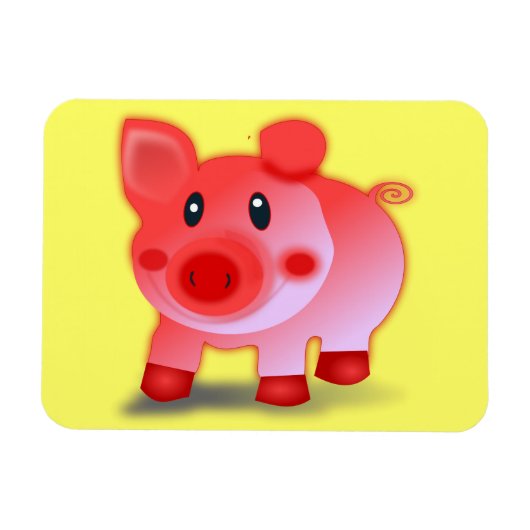 Lächelnd Schweine Magnet (Horizontal)