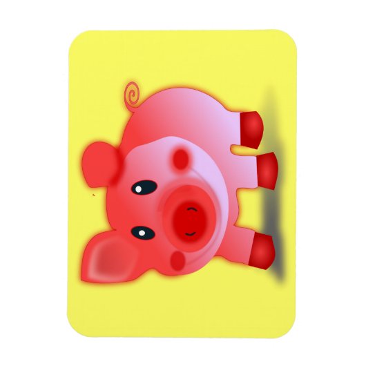 Lächelnd Schweine Magnet (Vertikal)