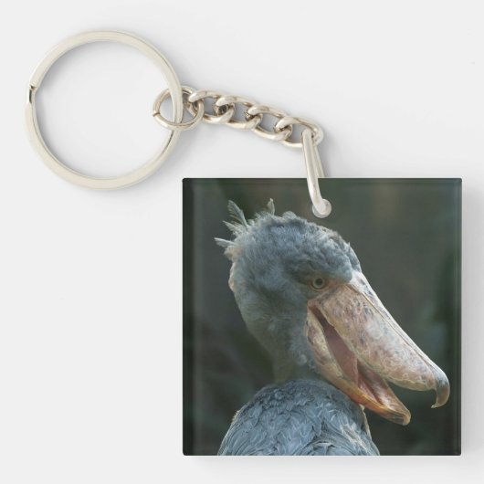 Lächelnd Shoebill Schlüsselanhänger (Vorderseite)