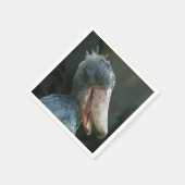 Lächelnd Shoebill Serviette (Ecke)