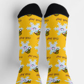 Lächelnd Snowflake Holiday Cheer Socken (Oben)