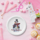 Lächelnd Snowman Anpassbar Pappteller (Party)