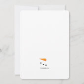 Lächelnd Snowman Einladung (Rückseite)