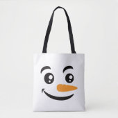 Lächelnd Snowman Face Tasche (Vorderseite)