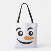 Lächelnd Snowman Face Tasche (Rückseite)