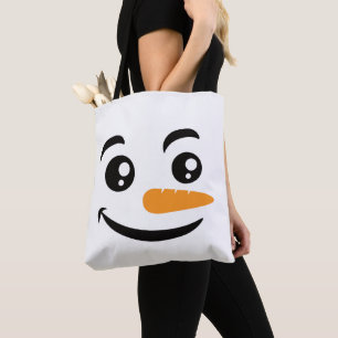 Lächelnd Snowman Face Tasche