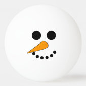 Lächelnd Snowman Face Tischtennisball (Rückseite)