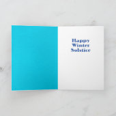 Lächelnd Snowman Happy Winter Solstice Karte (Innenseite)