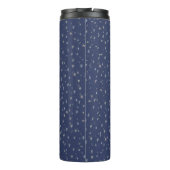 Lächelnd Snowman Hat Scarf String Weihnachtsleucht Thermosbecher (Rückseite)