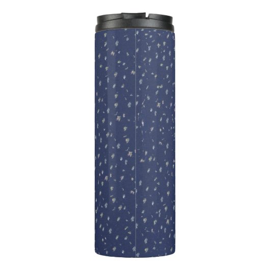 Lächelnd Snowman Hat Scarf String Weihnachtsleucht Thermosbecher (Rückseite)