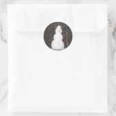 Lächelnd Snowman Sticker (Tasche)