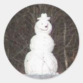 Lächelnd Snowman Sticker (Vorderseite)