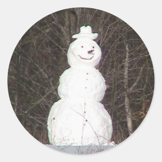 Lächelnd Snowman Sticker (Vorderseite)