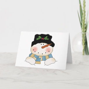 Lächelnd Snowman Tshirts und Geschenke Feiertagskarte