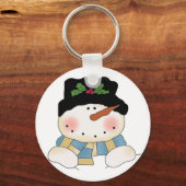 Lächelnd Snowman Tshirts und Geschenke Schlüsselanhänger (Vorderseite)
