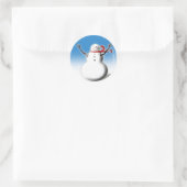 Lächelnd Snowman Weihnachtskarten Umschlag Sticker (Tasche)