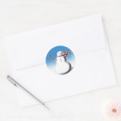Lächelnd Snowman Weihnachtskarten Umschlag Sticker (Umschlag)