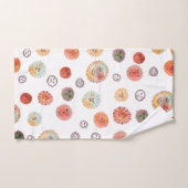 Lächelnd Sonnen Wasserfarben Weiße Muster Badhandtuch Set (Handtuch)