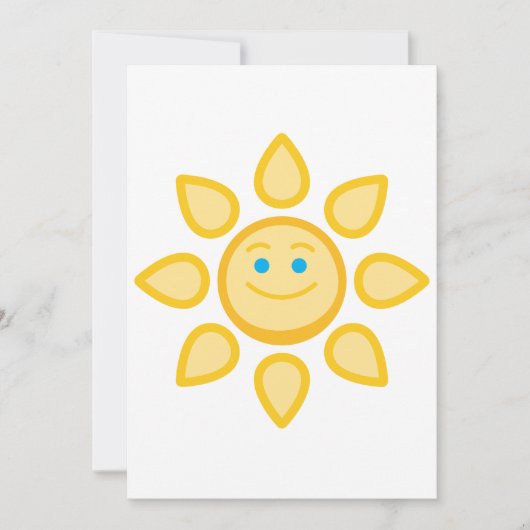 Lächelnd sonnenglücklicher Sonnenschein Einladung (Vorderseite)