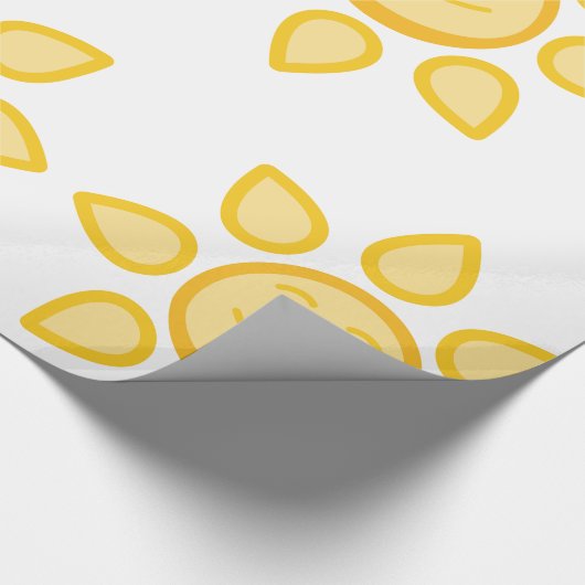 Lächelnd sonnenglücklicher Sonnenschein Geschenkpapier (Ecke)