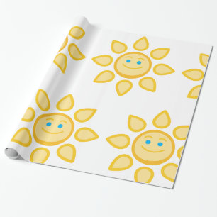 Lächelnd sonnenglücklicher Sonnenschein Geschenkpapier
