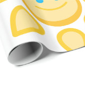 Lächelnd sonnenglücklicher Sonnenschein Geschenkpapier (Rolleneckpunkt)