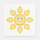 Lächelnd sonnenglücklicher Sonnenschein Serviette (Vorderseite)