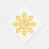 Lächelnd sonnenglücklicher Sonnenschein Serviette (Ecke)