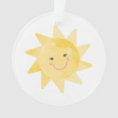 Lächelnd Sonnenschein hell und Niedlich Weihnachte Ornament (Vorderseite)