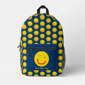 Lächelnd Sun glückliches Gesicht Bedruckter Rucksack (Vorderseite)