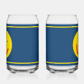 Lächelnd Sun glückliches Gesicht Dosenglas (Links)