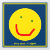 Lächelnd Sun glückliches Gesicht Fensteraufkleber (Blatt)