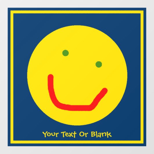 Lächelnd Sun glückliches Gesicht Fensteraufkleber (Blatt)