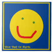 Lächelnd Sun glückliches Gesicht Fliese (Vorderseite)