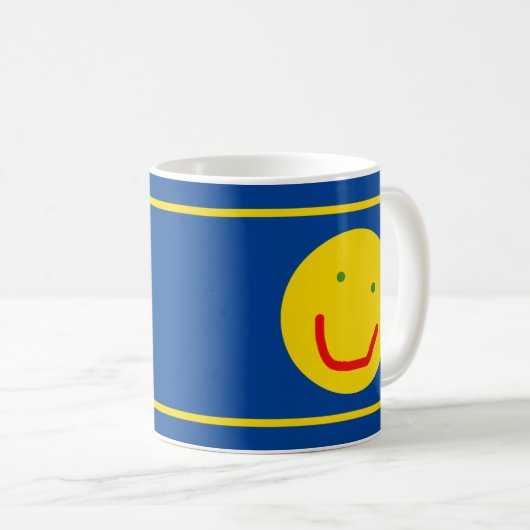 Lächelnd Sun glückliches Gesicht Kaffeetasse (VorderseiteRechts)