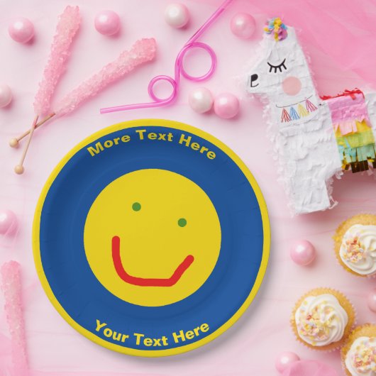 Lächelnd Sun glückliches Gesicht Pappteller (Party)