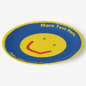 Lächelnd Sun glückliches Gesicht Pappteller (Schrägansicht)