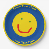 Lächelnd Sun glückliches Gesicht Pappteller (Vorderseite)
