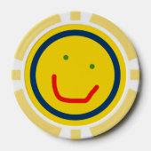 Lächelnd Sun glückliches Gesicht Pokerchips (Vorderseite)