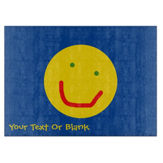 Lächelnd Sun glückliches Gesicht Schneidebrett (Vorderseite)