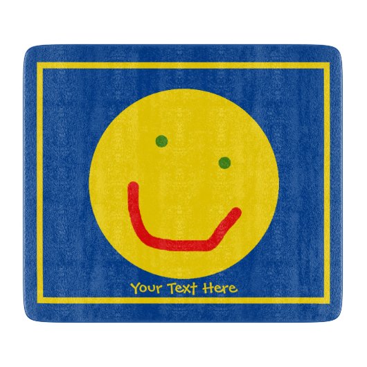 Lächelnd Sun glückliches Gesicht Schneidebrett (Vorderseite)