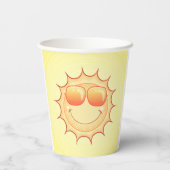 Lächelnd Sun Paper Cups Pappbecher (Rückseite)