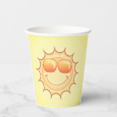 Lächelnd Sun Paper Cups Pappbecher (Vorderseite)