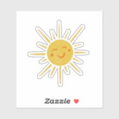 Lächelnd Sun Sunshine Vinyl Cut Sticker (Blatt)