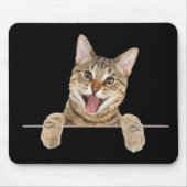 Lächelnd Tabby Cat Mouse Pad Mousepad (Vorne)